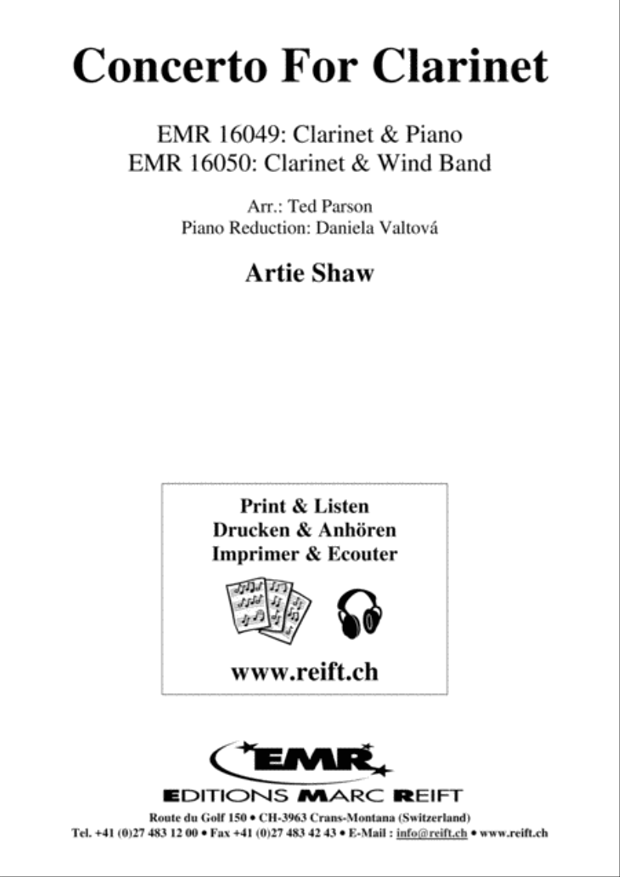 Concerto For Clarinet Clarinet Solo scores gallery preview page 2