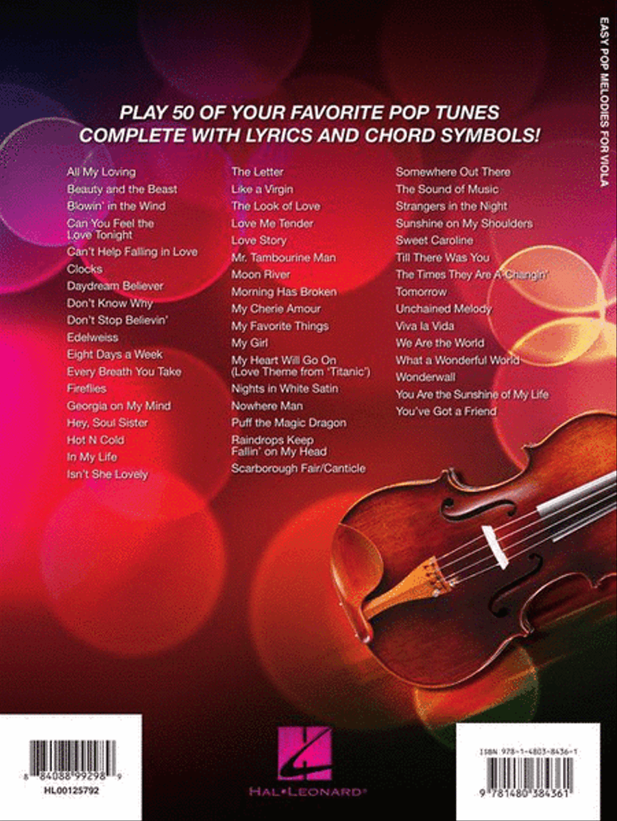 Easy Pop Melodies Easy Pop Melodies Viola Solo scores gallery preview page 6