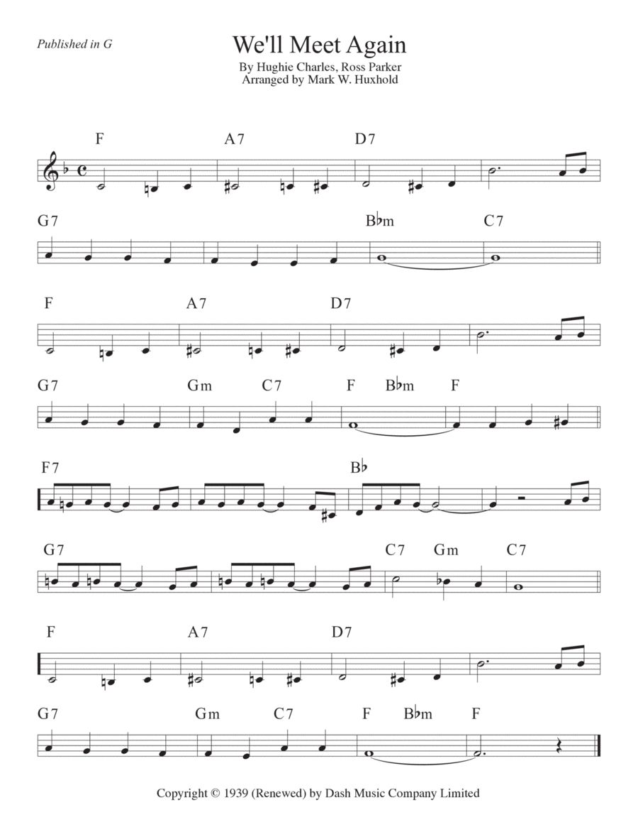 We'll Meet Again Piano scores gallery preview page 1