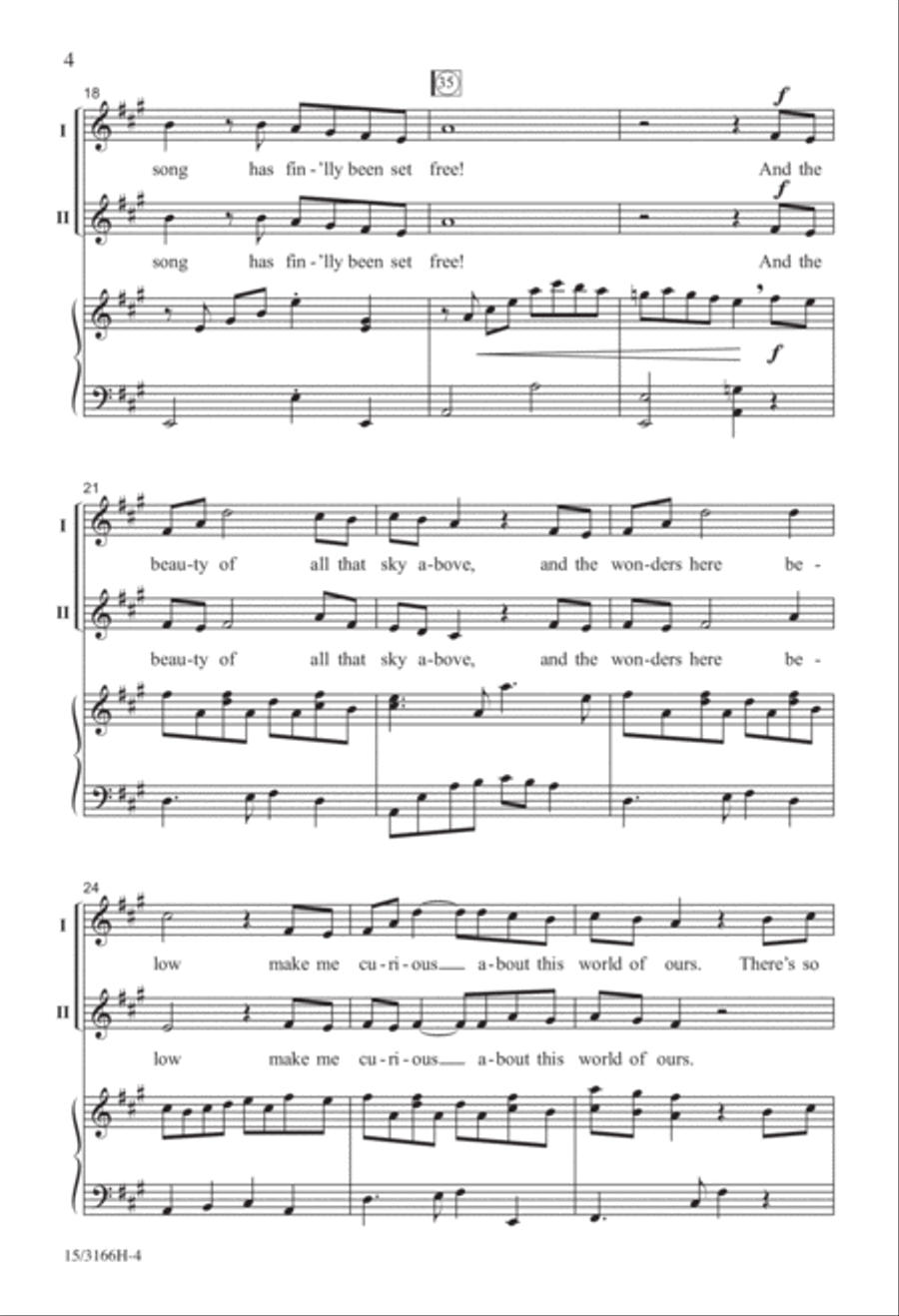Curiosity Unison Choir scores gallery preview page 4