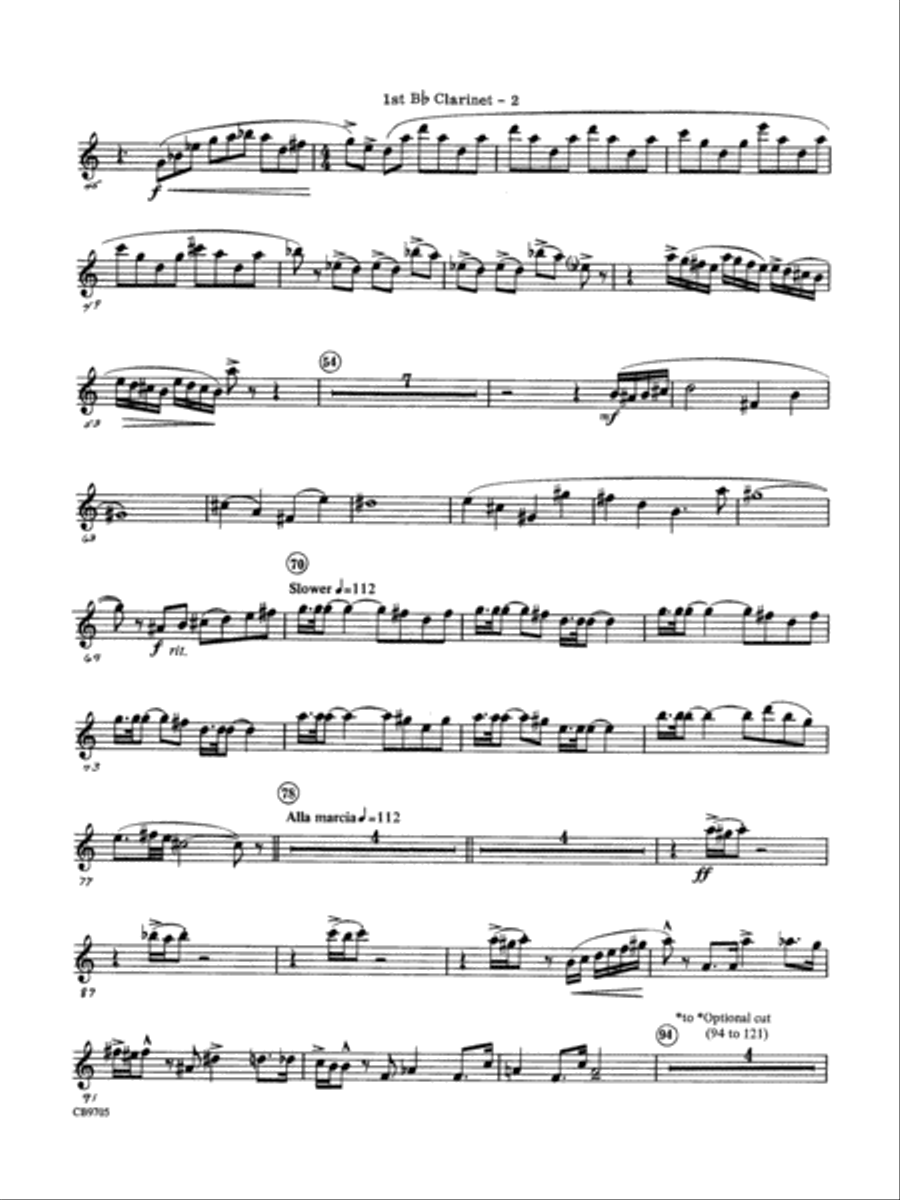 The Empire Strikes Back (Finale): 1st B-flat Clarinet Concert Band scores gallery preview page 2
