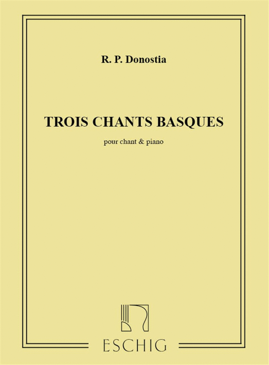 3 Chants Basques Cht-Piano