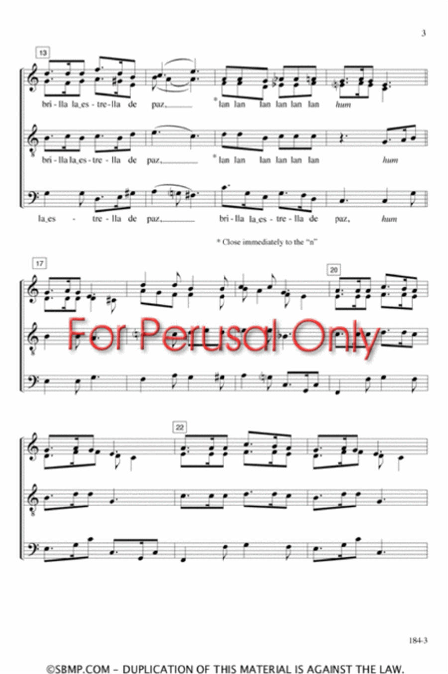 Noche de Paz - SATB Octavo 4-Part scores gallery preview page 3