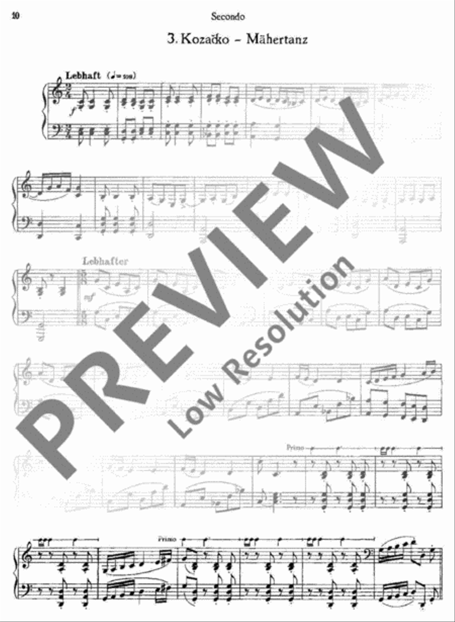Slavonic Dances with Variations Piano Duet scores gallery preview page 11