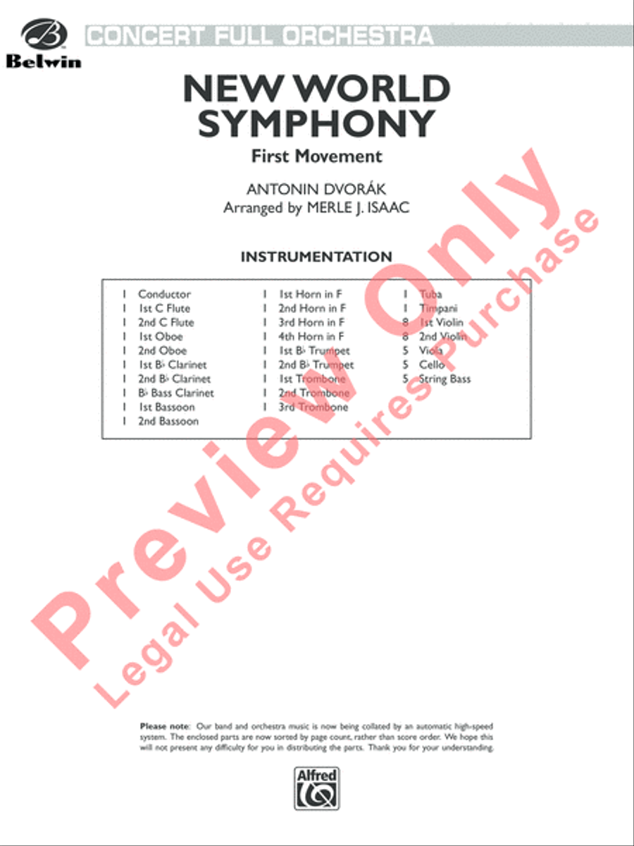 New World Symphony New World Symphony Full Orchestra scores gallery preview page 2