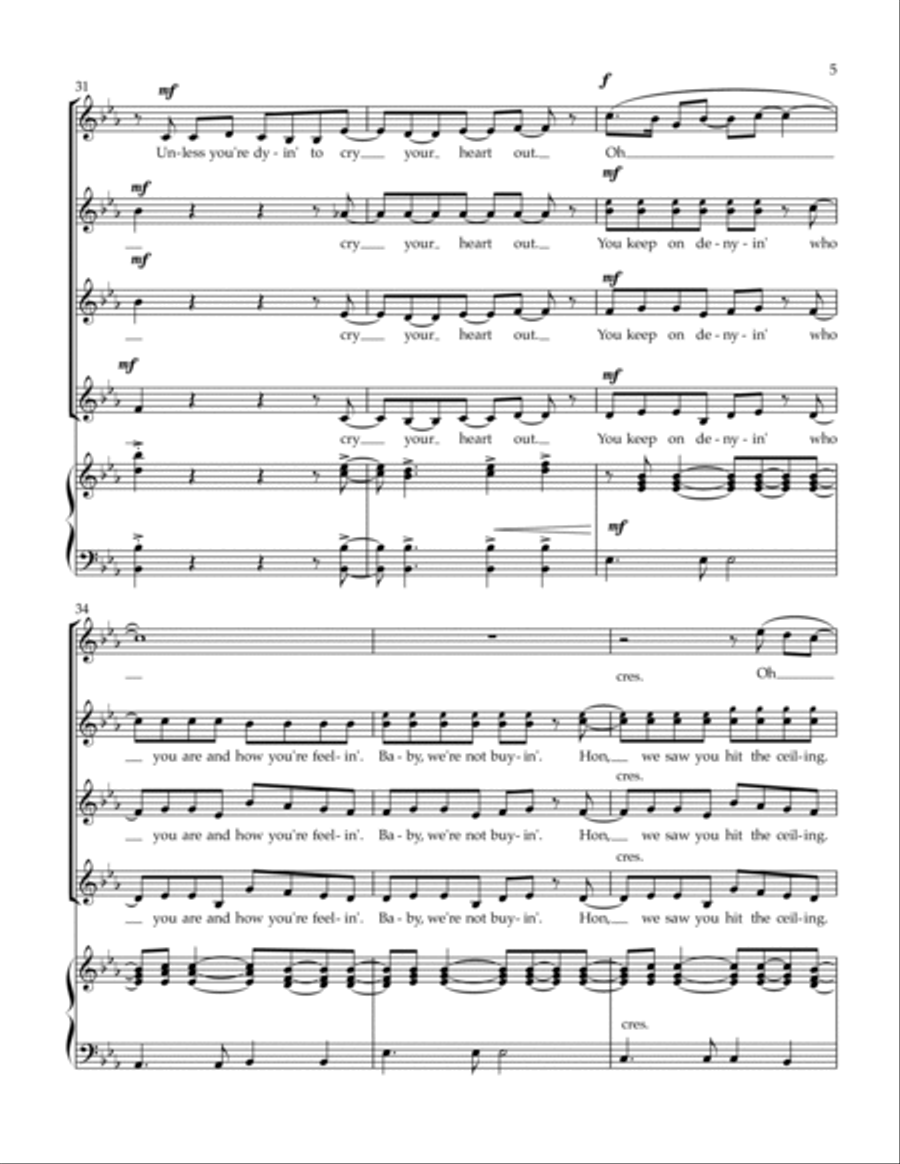 I Won't Say (i'm In Love) SSA scores gallery preview page 5