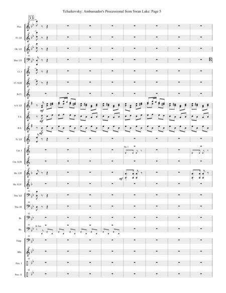 Swan Lake - Overture to Act III (Band) - Extra Score