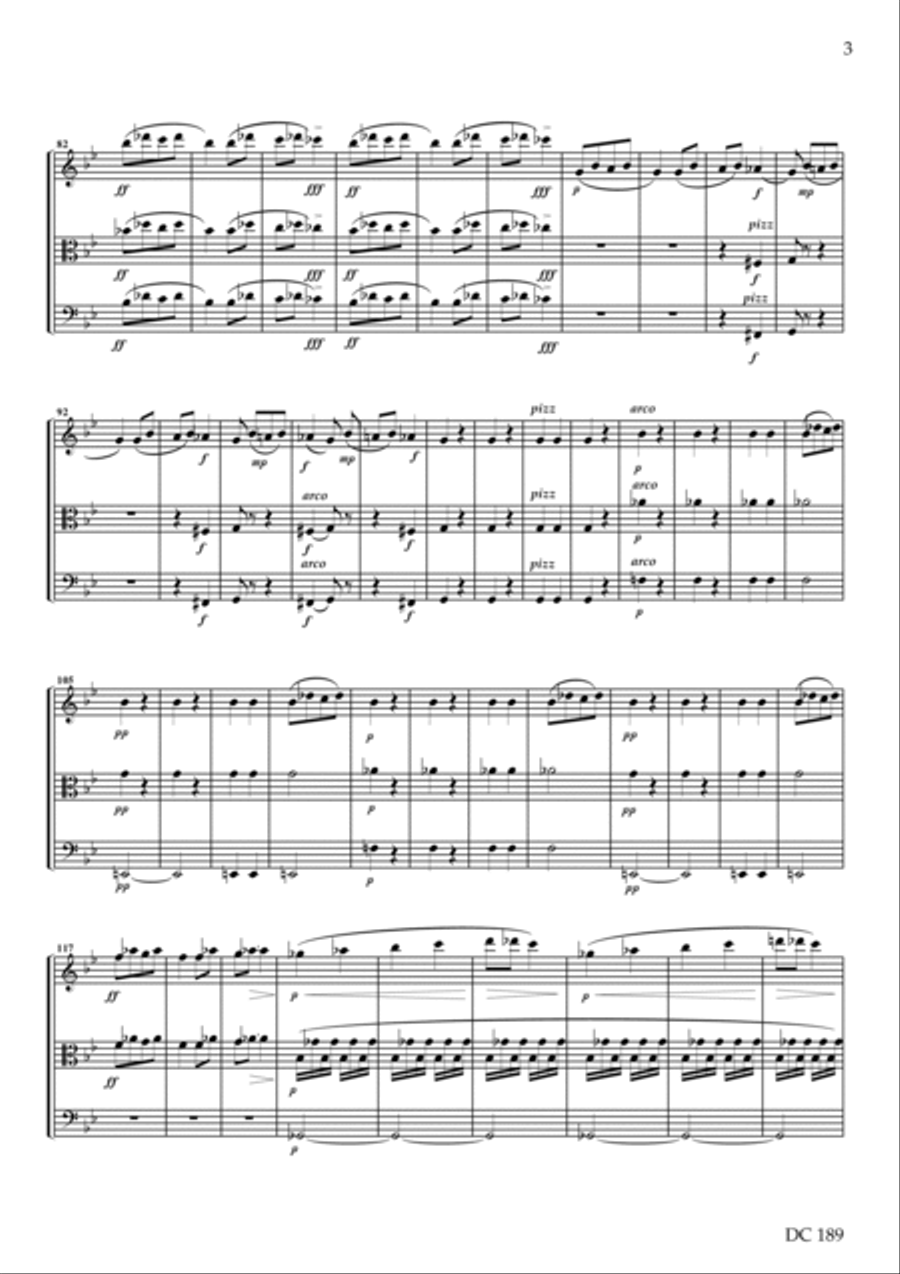 Two Movements for String Trio String Trio scores gallery preview page 3