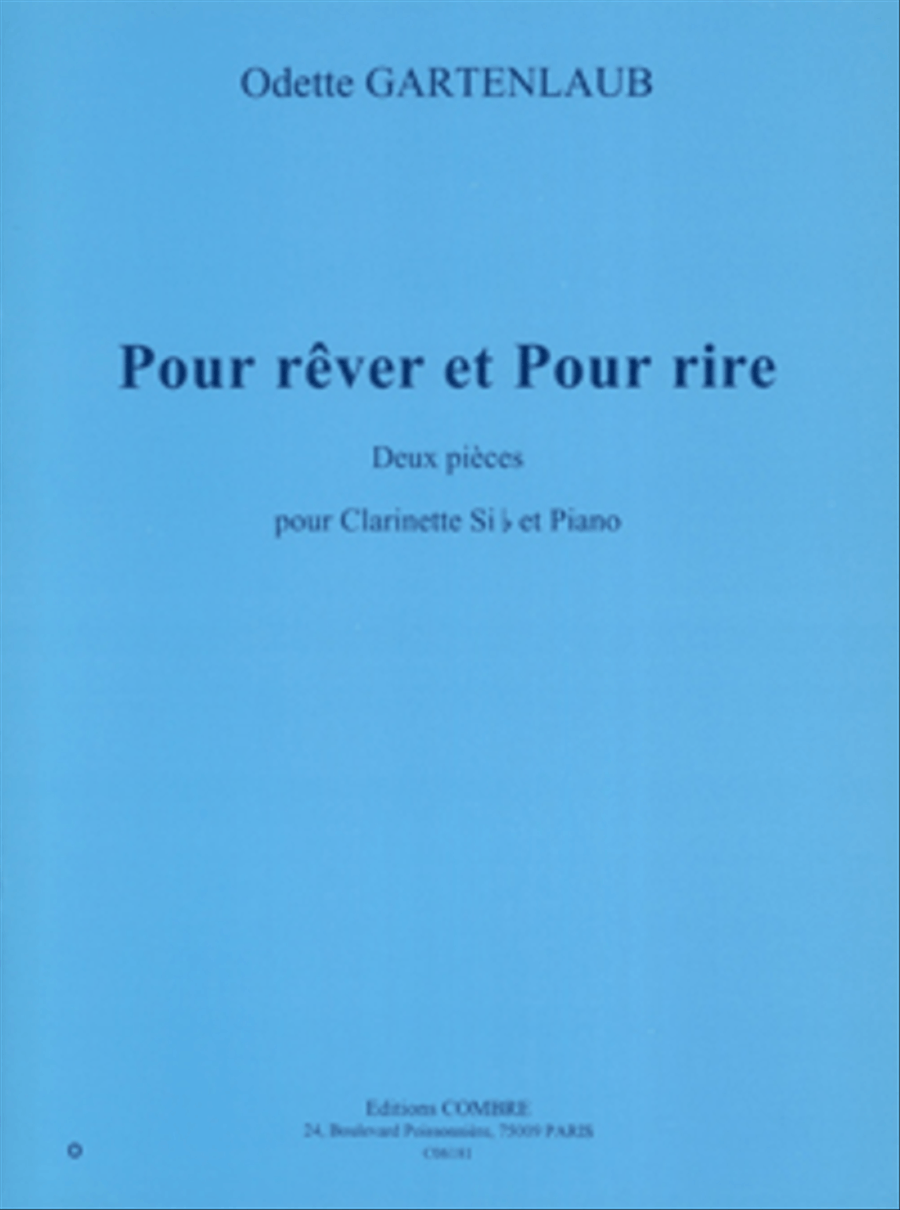 Pour rever et Pour rire Pour rever et Pour rire Clarinet Solo scores gallery preview page 1