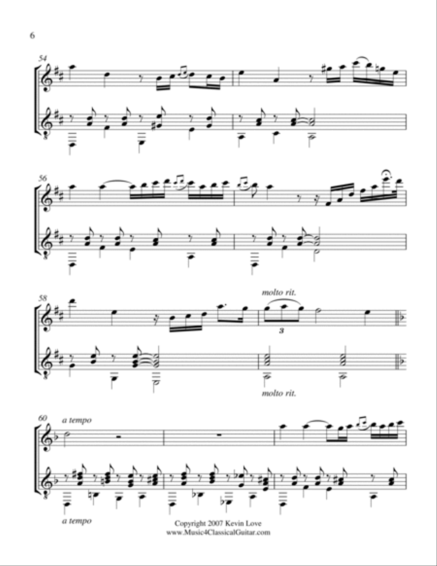 Capricho Arabe (Oboe and Guitar) - Score and Parts Oboe scores gallery preview page 6