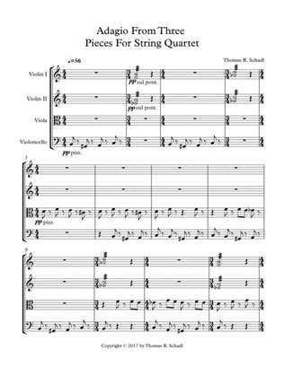 Adagio From Three Pieces For String Quartet