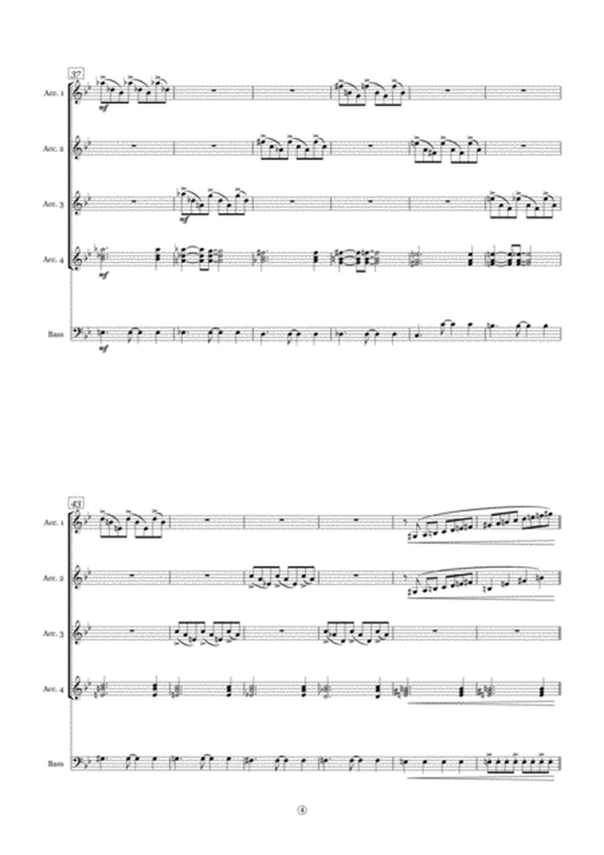 NEW YORK TANGO (Accordion orchestra sheet music full score and parts) image number null