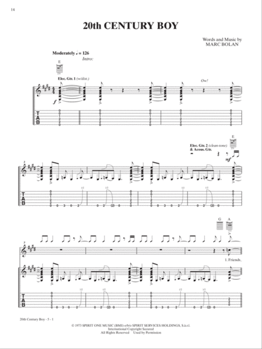 The New Guitar Big Book of Hits -- British Rock Guitar Tablature scores gallery preview page 6