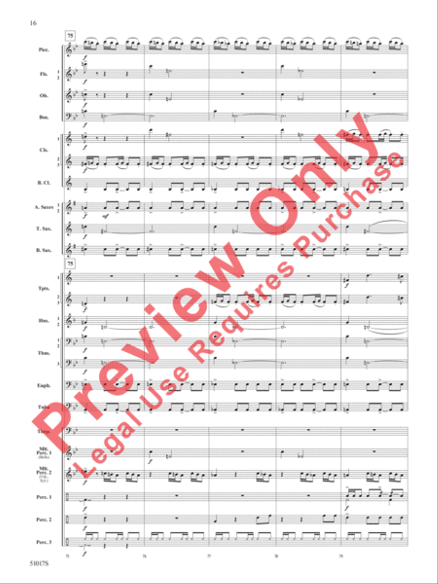 Lucid Dreams Concert Band scores gallery preview page 17
