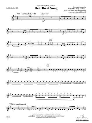 Heartbeat Song: 1st B-flat Clarinet