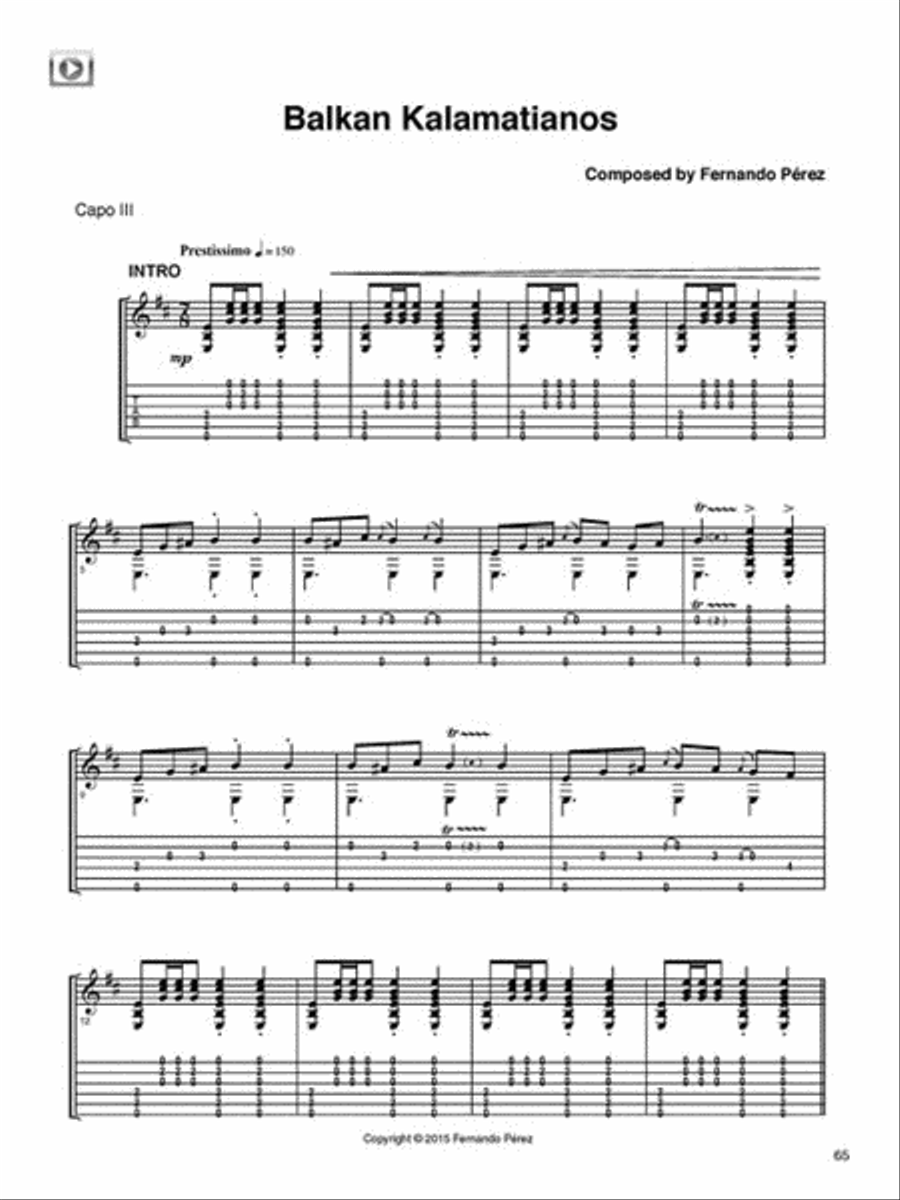 Greek Music for Guitar Acoustic Guitar scores gallery preview page 6