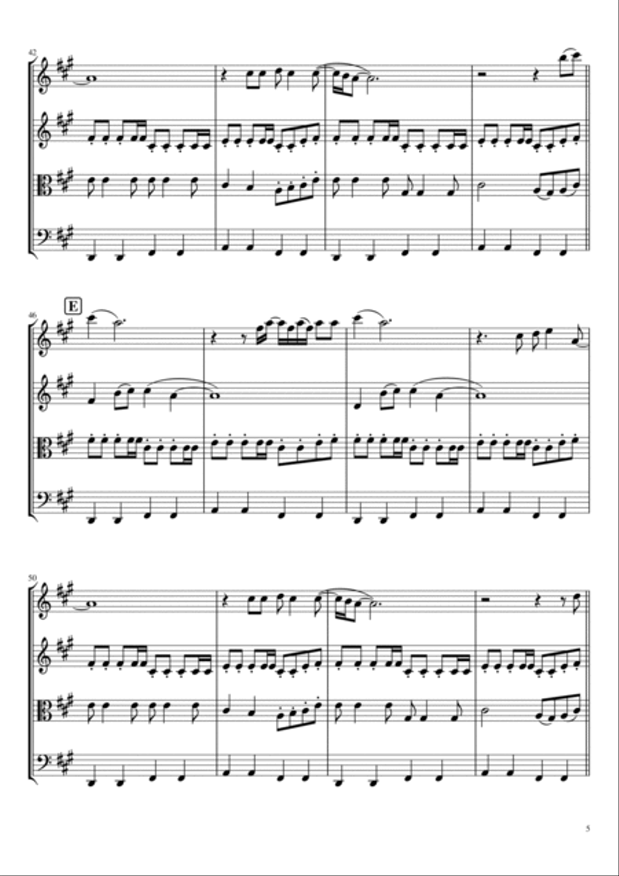 Wonderwall String Quartet scores gallery preview page 5