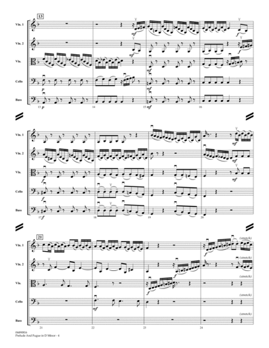 Prelude and Fugue in D Minor - Full Score