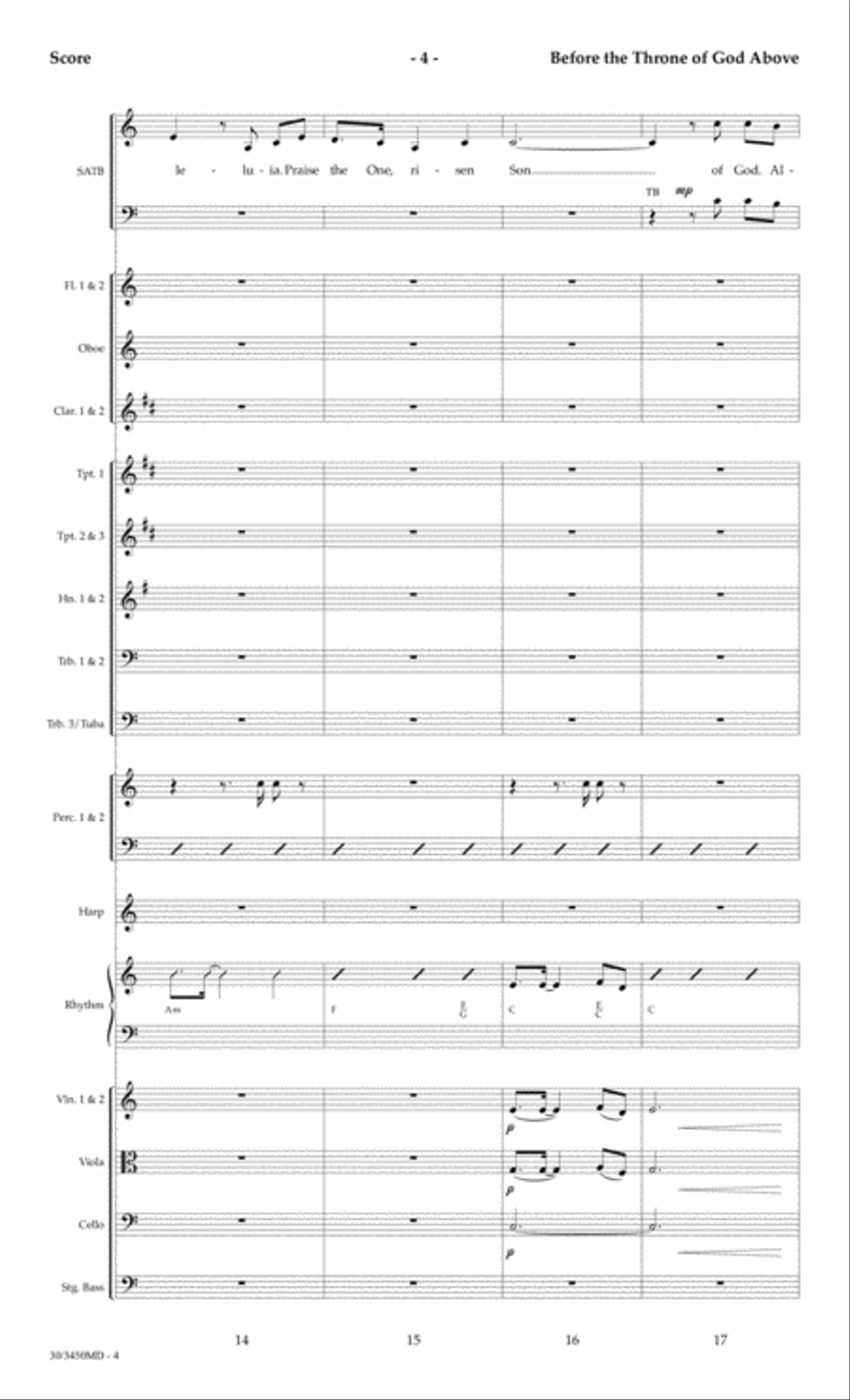 Before the Throne of God Above - Orchestral Score and Parts Choir scores gallery preview page 7