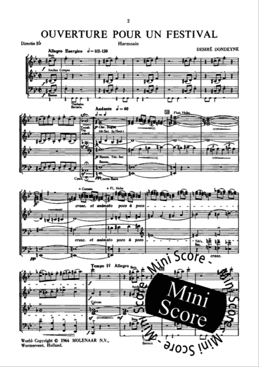 Ouverture Pour un Festival Concert Band scores gallery preview page 7