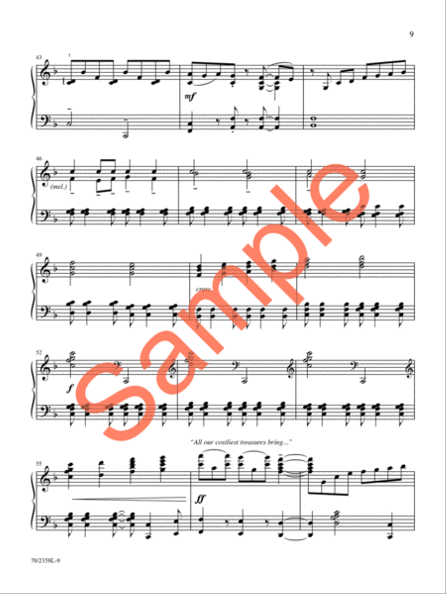 Glory Shone Around Piano Solo scores gallery preview page 9