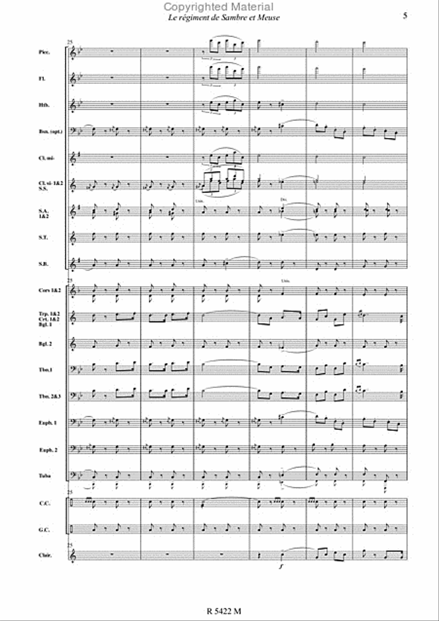 Sambre et meuse Concert Band scores gallery preview page 6