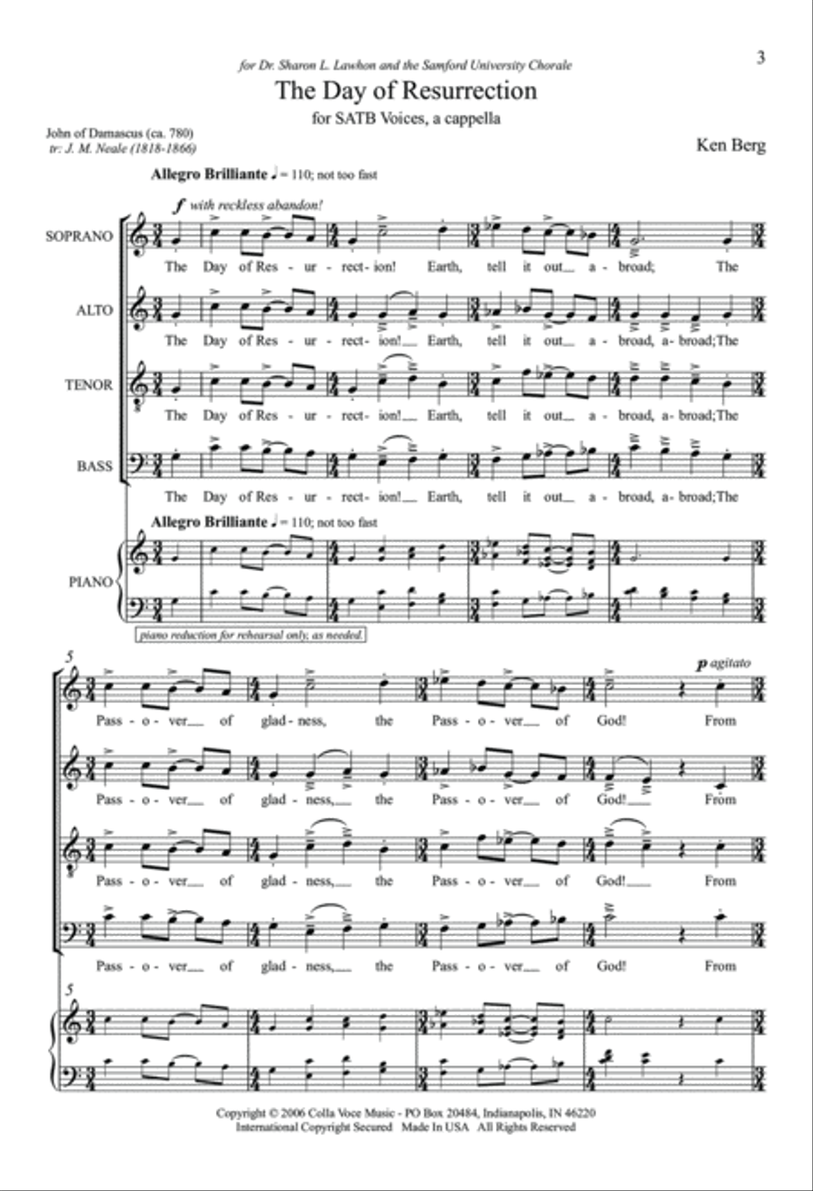 The Day Of Resurrection The Day Of Resurrection 4-Part scores gallery preview page 2