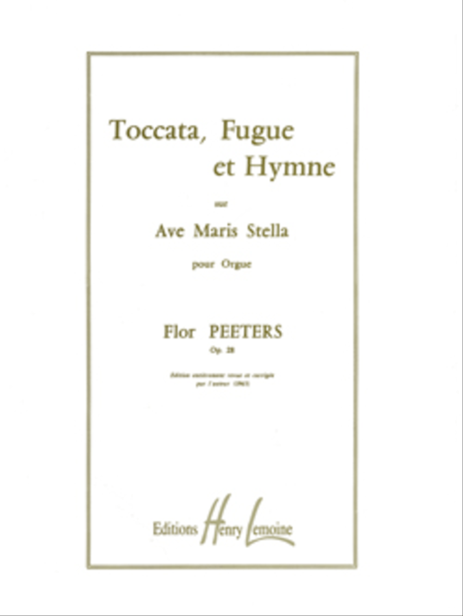 Book cover for Toccata, fugue et hymne Op. 28