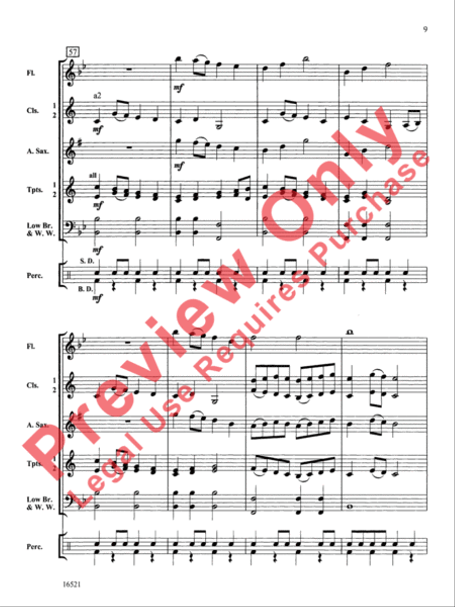 Fantasy on an Irish Clogging Tune Concert Band scores gallery preview page 10
