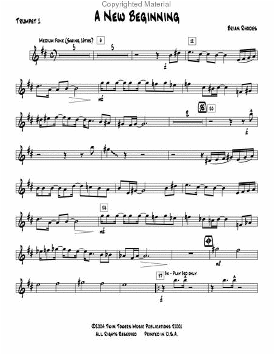 New Beginning, A Jazz Ensemble scores gallery preview page 17