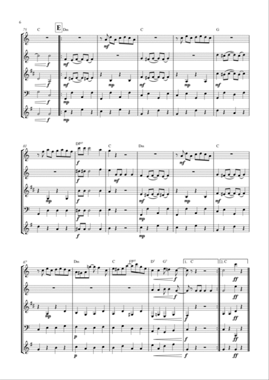 The Entertainer The Entertainer Woodwind Quintet scores gallery preview page 6