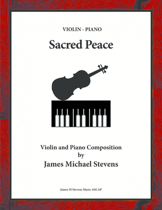 Book cover for Sacred Peace - Violin & Piano
