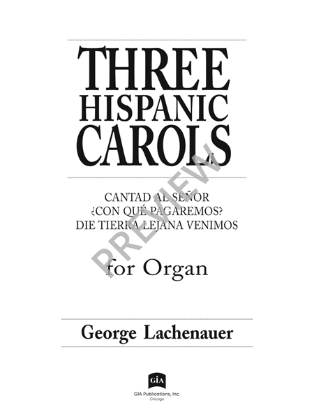Three Hispanic Carols for Organ image number null