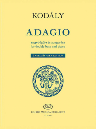 Book cover for Adagio for Double Bass and Piano – New Edition
