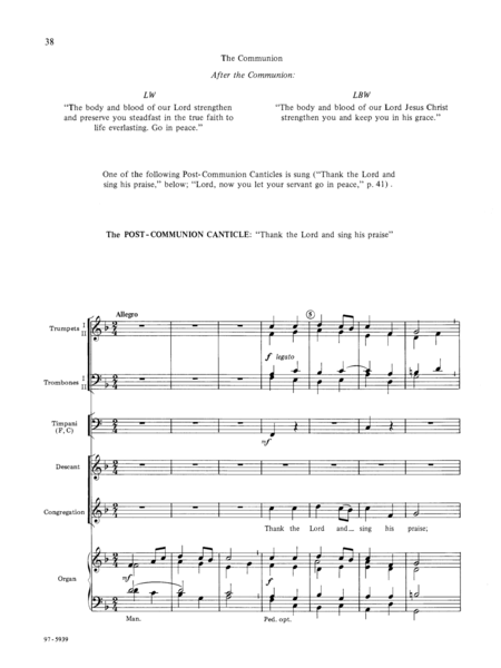 Festival Setting of the Communion Liturgy (Full Score) (Hillert) - LSB Setting 1