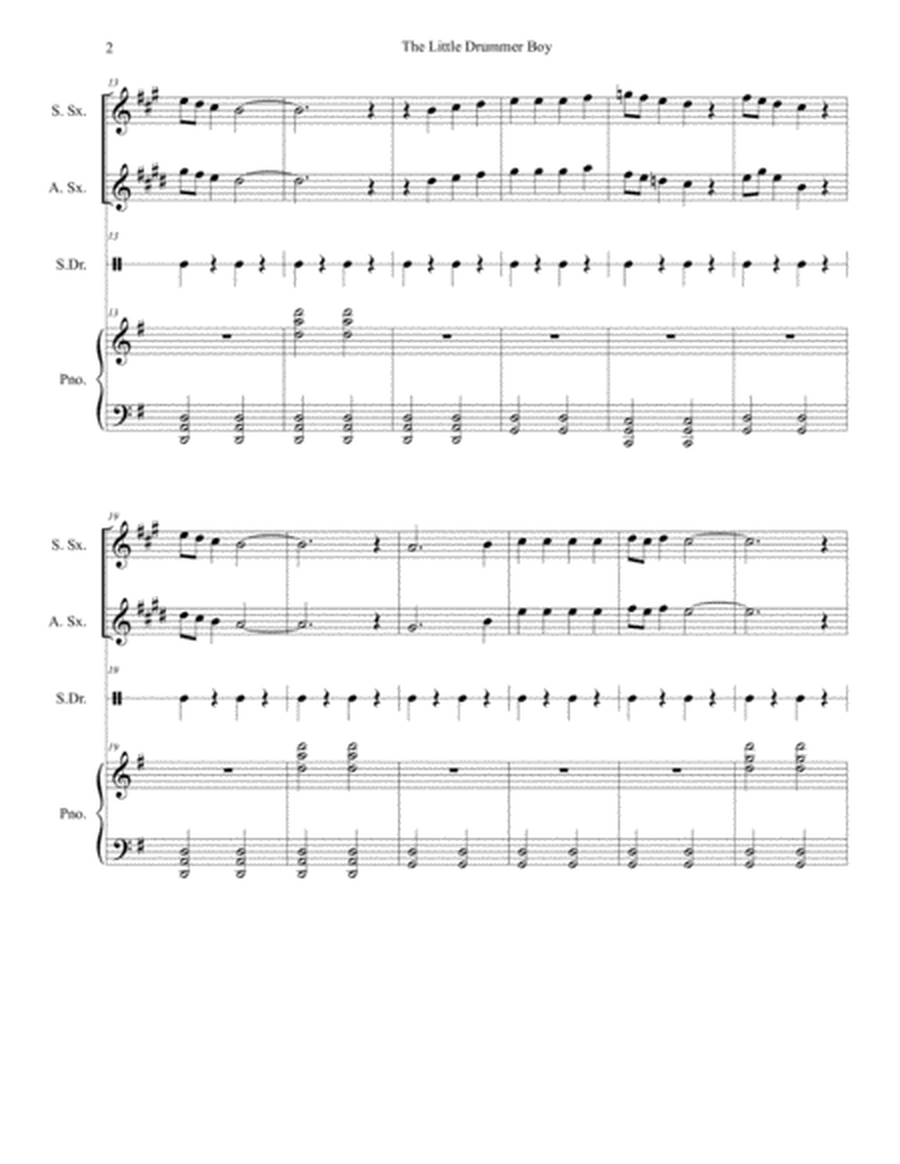 The Little Drummer Boy (for Saxophone Quartet and Piano) image number null