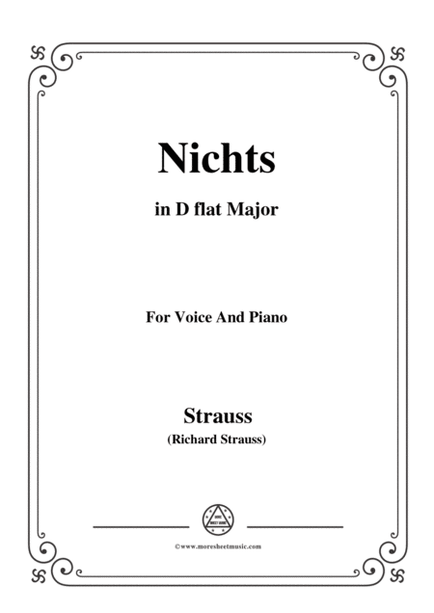 Richard Strauss-Nichts in D flat Major,for voice and piano image number null