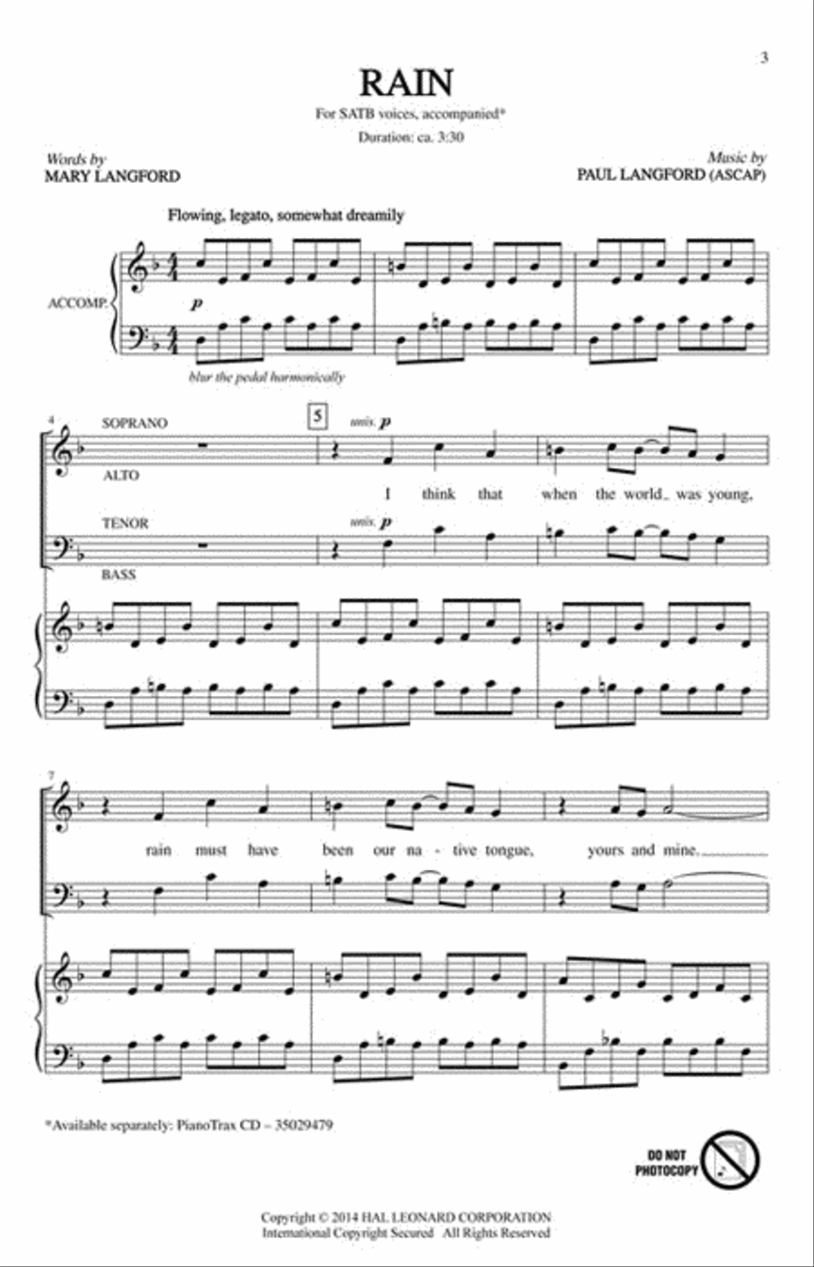 Rain 4-Part scores gallery preview page 2