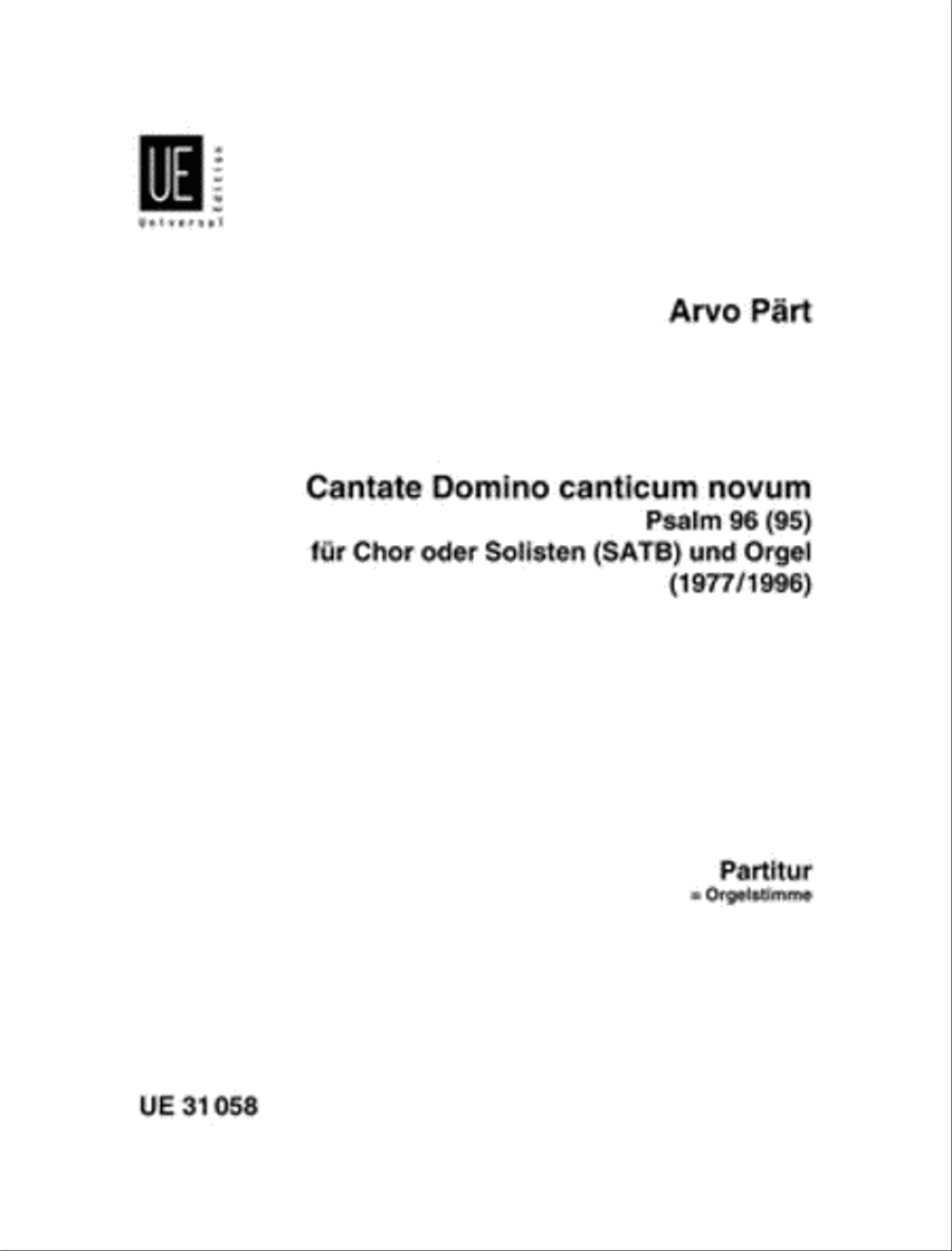 Cantate Domino 4-Part scores gallery preview page 1