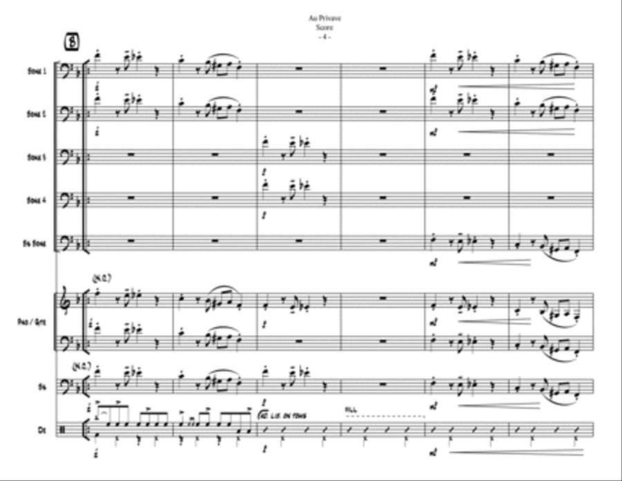 Au Privave Brass Quintet scores gallery preview page 5