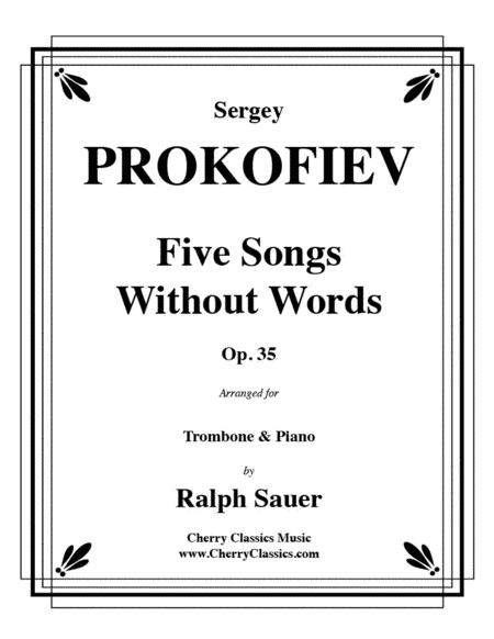 Five Songs Without Words for Trombone and Piano, Op. 35