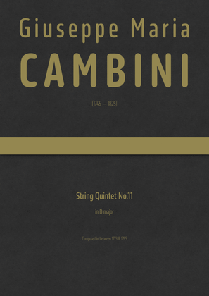 Cambini - String Quintet No.11 in D major