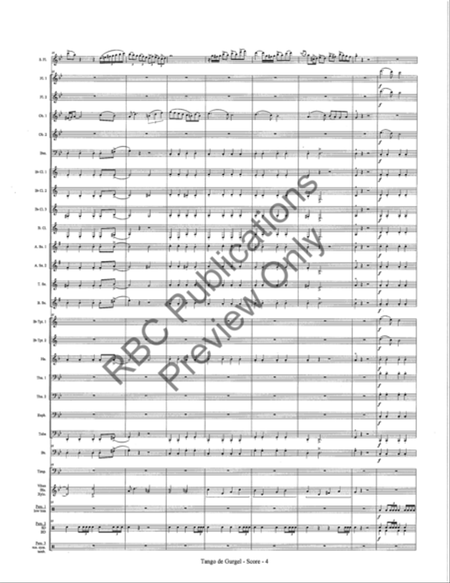 Tango De Gurgel (Score) Tango De Gurgel (Score) Concert Band scores gallery preview page 7