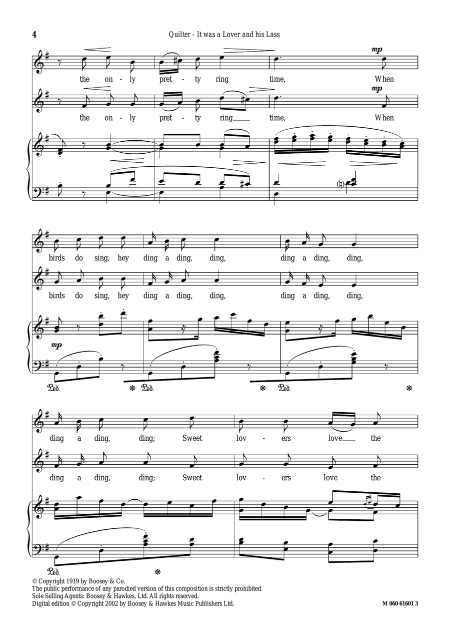 It Was A Lover And His Lass Score scores gallery preview page 4