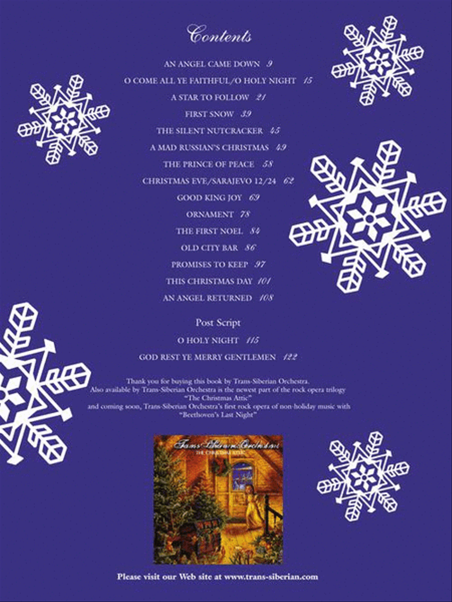 Trans-Siberian Orchestra – Christmas Eve and Other Stories Piano, Vocal, Guitar scores gallery preview page 4
