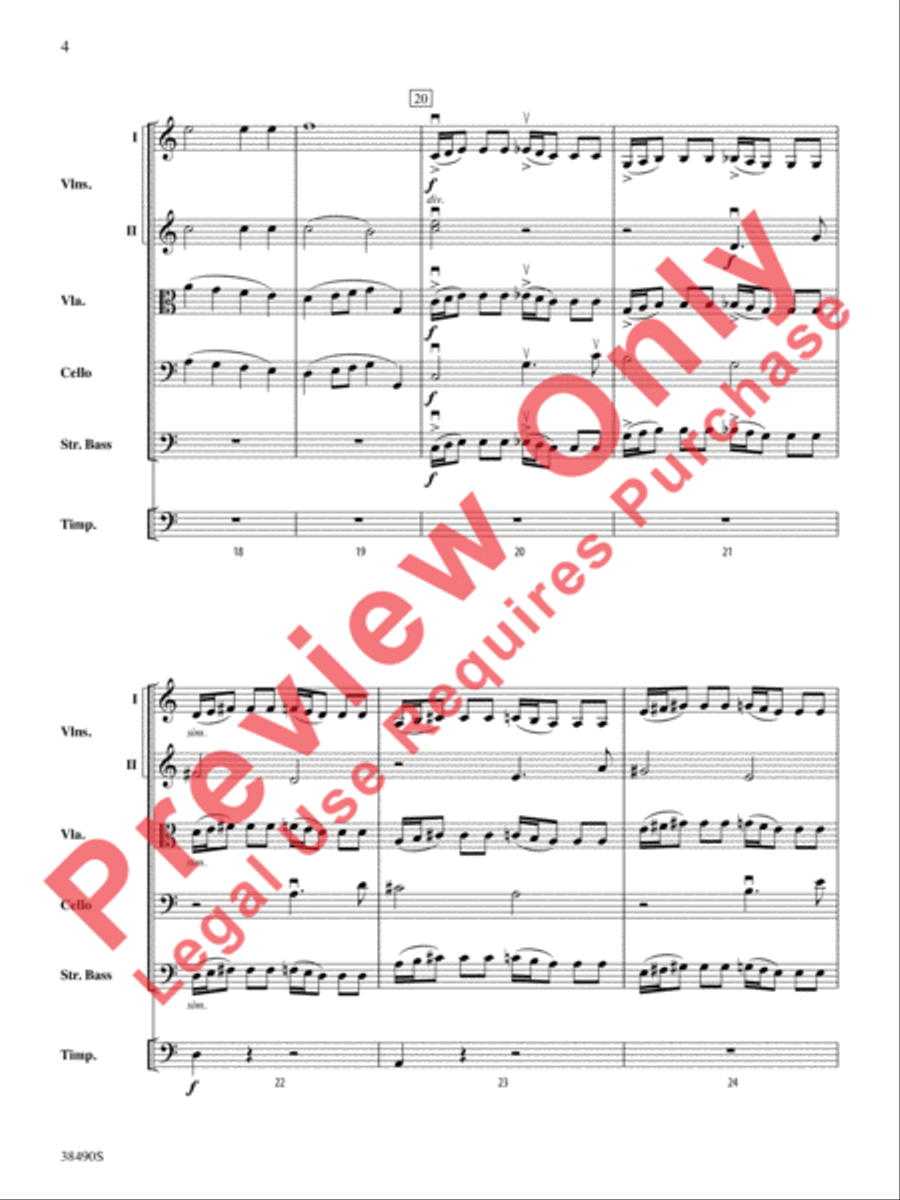 Two Selections from Mozart's Requiem Mass String Orchestra scores gallery preview page 5