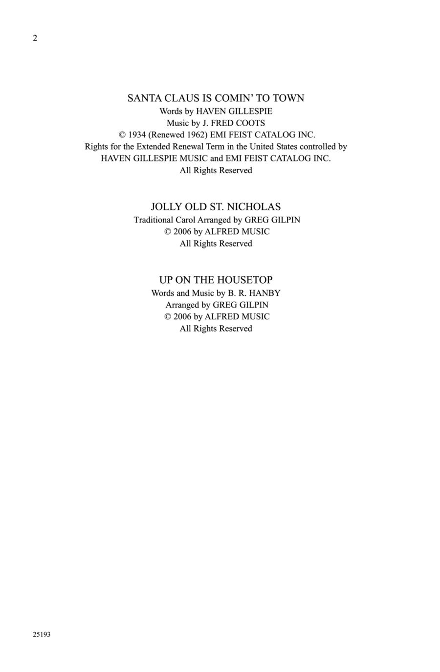 Santa's on His Way Medley Choir scores gallery preview page 1