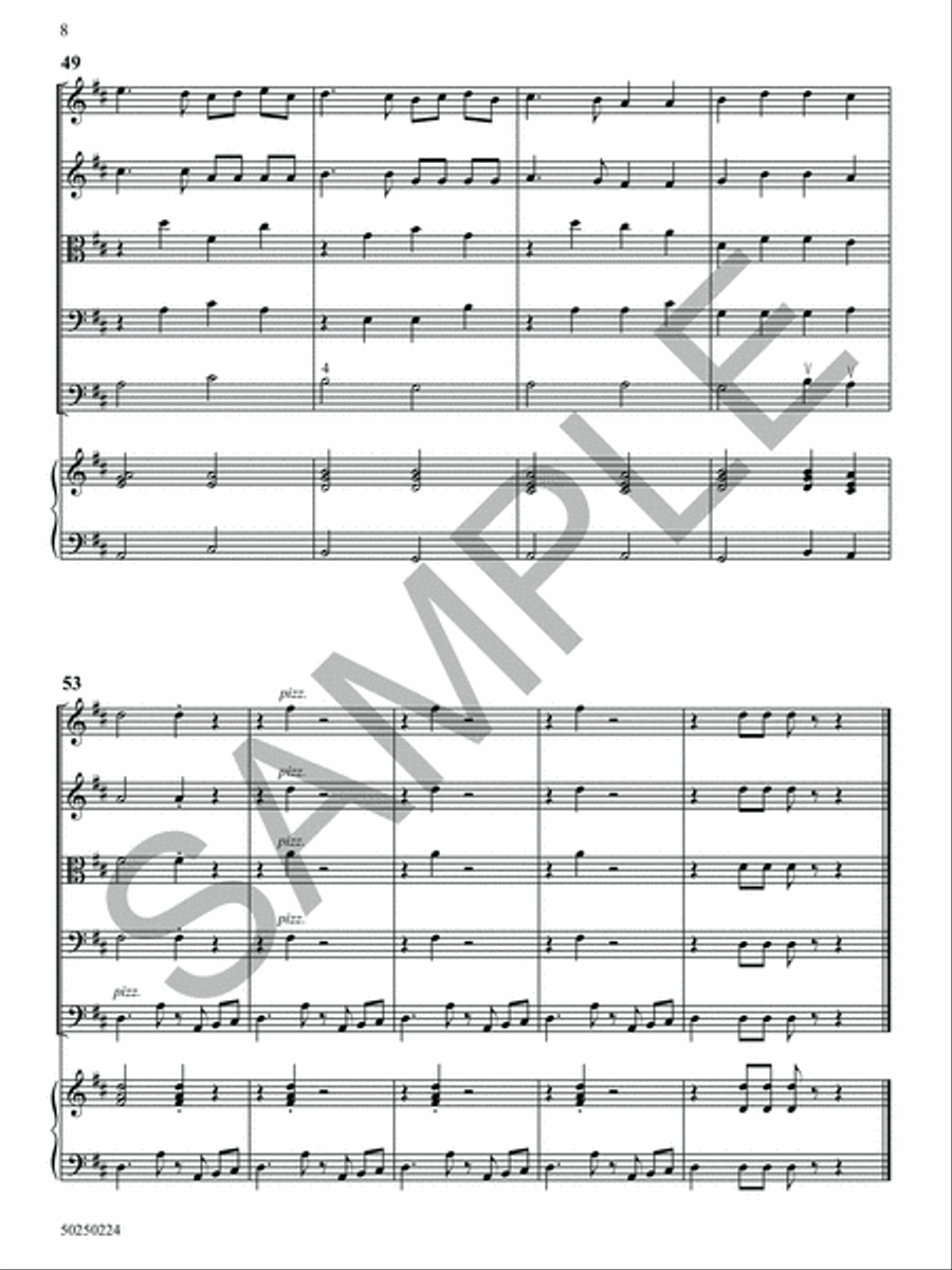 Rock, Rock Merrily on High String Orchestra scores gallery preview page 9
