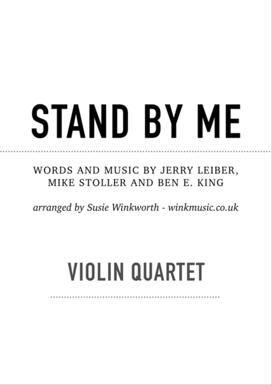 Stand By Me String Quartet scores gallery preview page 1
