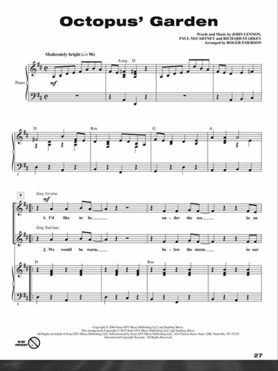 Let's All Sing The Beatles Choir scores gallery preview page 4